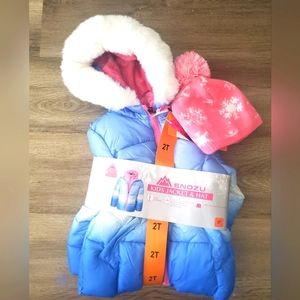 Snozu girls jacket w/hat